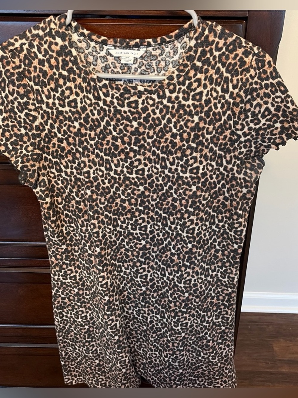 American Eagle Leopard Print Tee Dress - Brown & Black